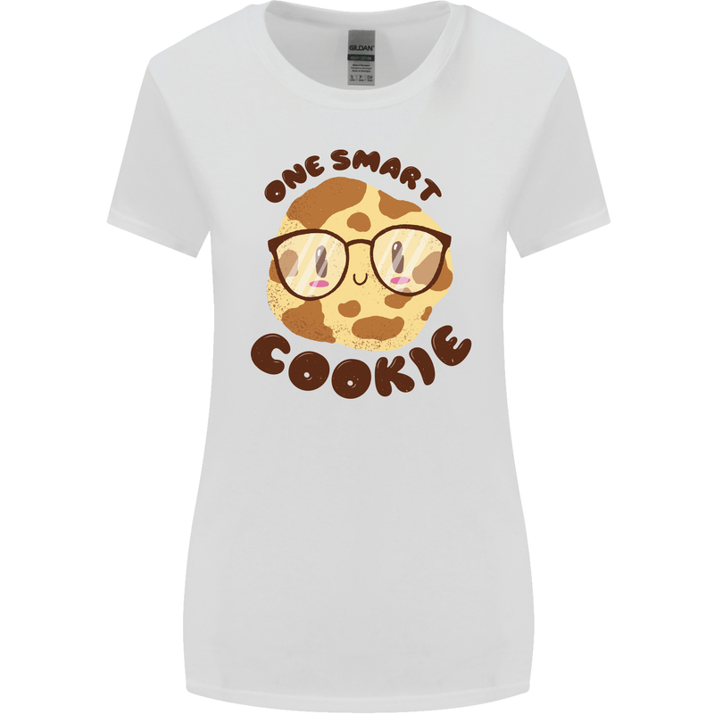 A Smart Cookie Funny Food Nerd Geek Maths Womens Wider Cut T-Shirt White