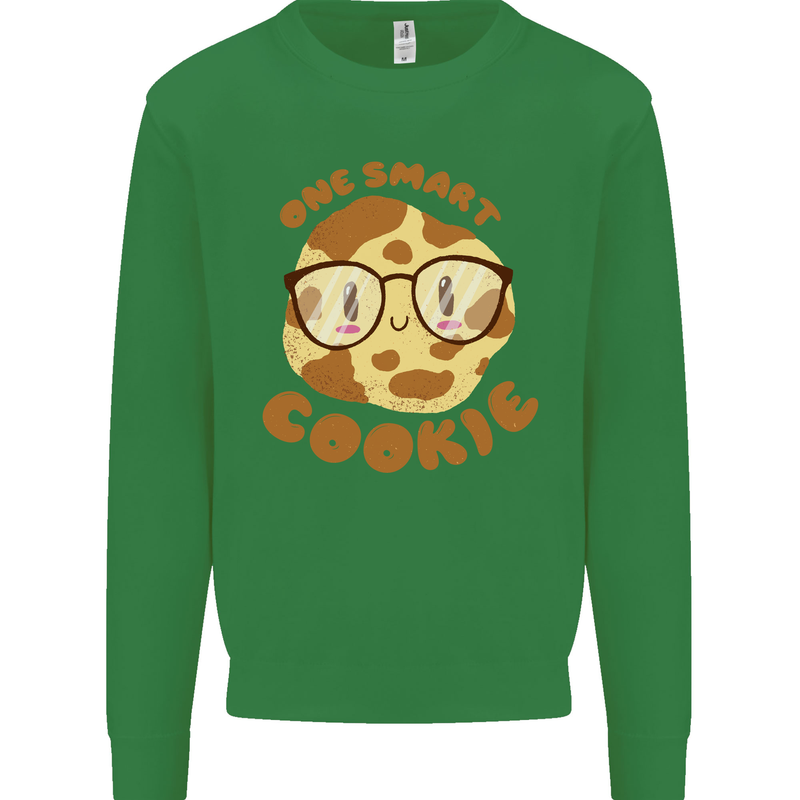 A Smart Cookie Funny Food Nerd Geek Science Kids Sweatshirt Jumper Irish Green