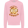 A Smart Cookie Funny Food Nerd Geek Science Kids Sweatshirt Jumper Light Pink