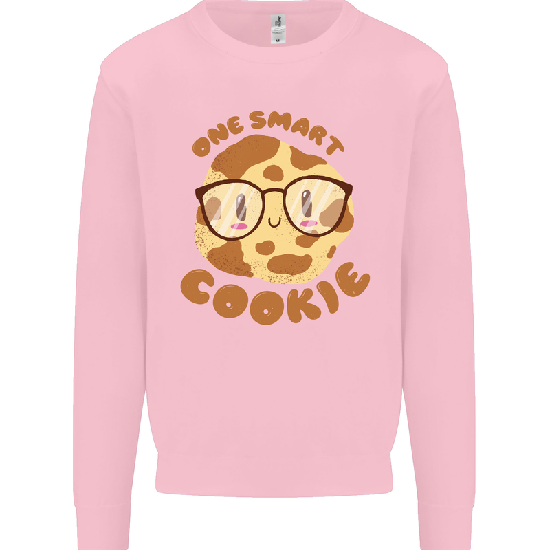 A Smart Cookie Funny Food Nerd Geek Science Kids Sweatshirt Jumper Light Pink