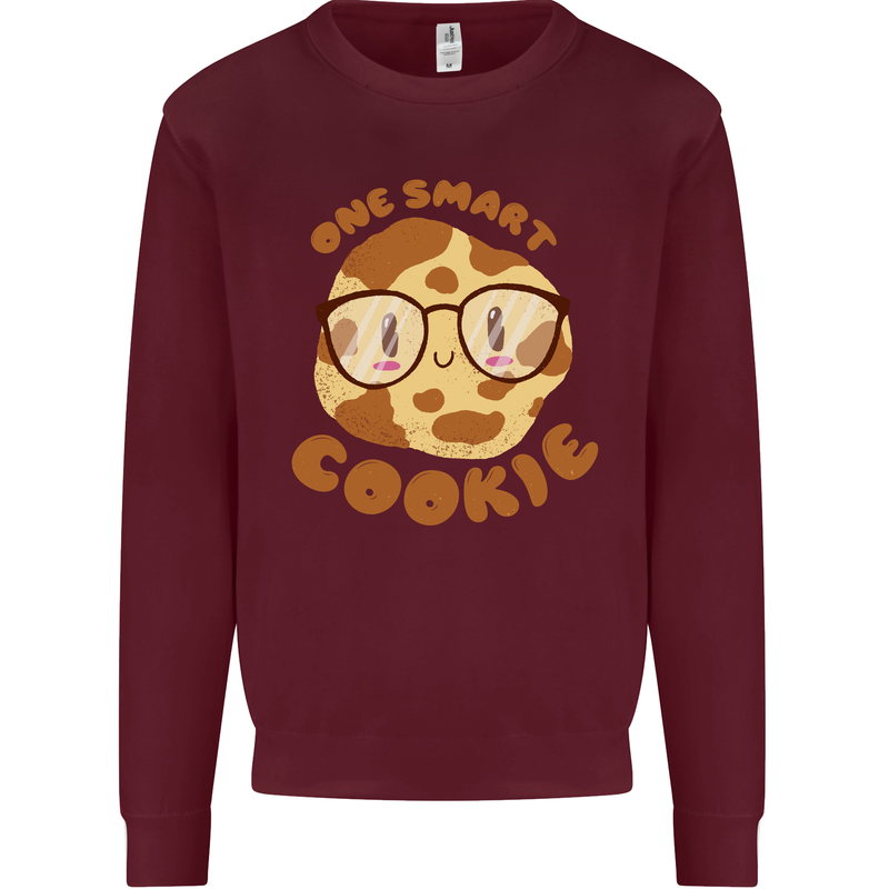 A Smart Cookie Funny Food Nerd Geek Science Kids Sweatshirt Jumper Maroon