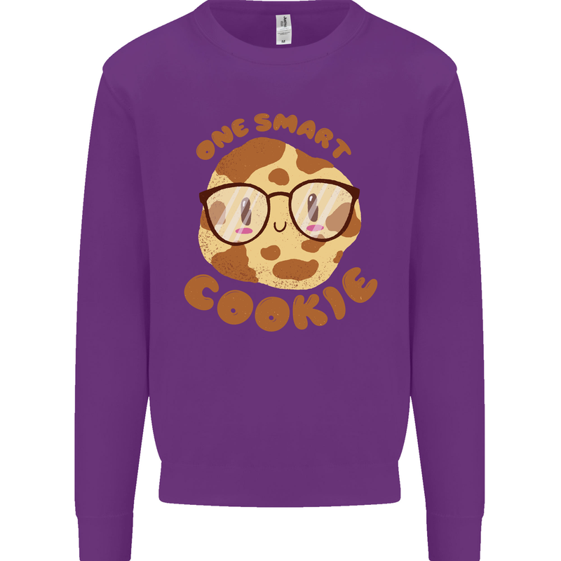 A Smart Cookie Funny Food Nerd Geek Science Kids Sweatshirt Jumper Purple