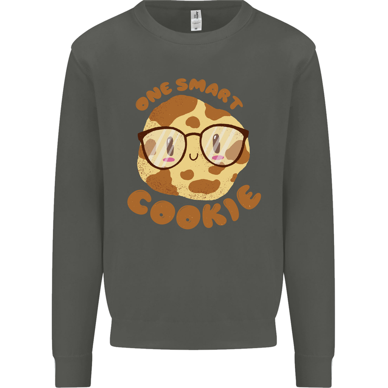 A Smart Cookie Funny Food Nerd Geek Science Kids Sweatshirt Jumper Storm Grey