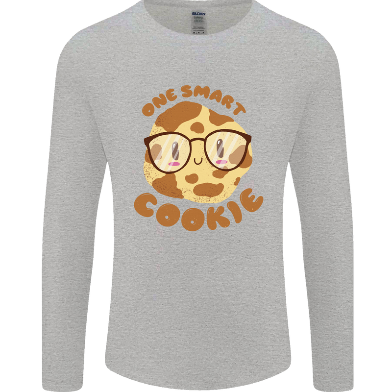 A Smart Cookie Funny Food Nerd Geek Science Mens Long Sleeve T-Shirt Sports Grey