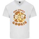 A Smart Cookie Funny Food Nerd Geek Science Mens V-Neck Cotton T-Shirt White