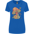 A Snail Playing the Banjo Under a Mushroom Womens Wider Cut T-Shirt Royal Blue