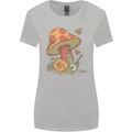 A Snail Playing the Banjo Under a Mushroom Womens Wider Cut T-Shirt Sports Grey