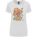 A Snail Playing the Banjo Under a Mushroom Womens Wider Cut T-Shirt White