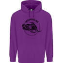 A Snowmobile Winter Sports Childrens Kids Hoodie Purple