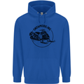 A Snowmobile Winter Sports Childrens Kids Hoodie Royal Blue