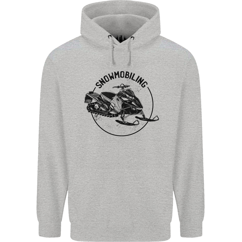 A Snowmobile Winter Sports Childrens Kids Hoodie Sports Grey