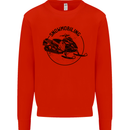 A Snowmobile Winter Sports Kids Sweatshirt Jumper Bright Red