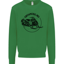 A Snowmobile Winter Sports Kids Sweatshirt Jumper Irish Green