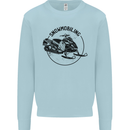 A Snowmobile Winter Sports Kids Sweatshirt Jumper Light Blue