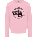 A Snowmobile Winter Sports Kids Sweatshirt Jumper Light Pink