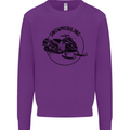 A Snowmobile Winter Sports Kids Sweatshirt Jumper Purple