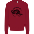 A Snowmobile Winter Sports Kids Sweatshirt Jumper Red