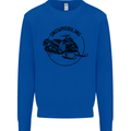 A Snowmobile Winter Sports Kids Sweatshirt Jumper Royal Blue