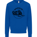 A Snowmobile Winter Sports Kids Sweatshirt Jumper Royal Blue