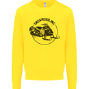 A Snowmobile Winter Sports Kids Sweatshirt Jumper Yellow