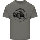 A Snowmobile Winter Sports Kids T-Shirt Childrens Charcoal