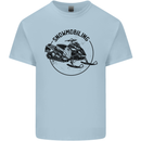 A Snowmobile Winter Sports Kids T-Shirt Childrens Light Blue
