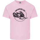 A Snowmobile Winter Sports Kids T-Shirt Childrens Light Pink
