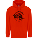 A Snowmobile Winter Sports Mens 80% Cotton Hoodie Bright Red