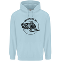 A Snowmobile Winter Sports Mens 80% Cotton Hoodie Light Blue