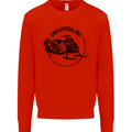 A Snowmobile Winter Sports Mens Sweatshirt Jumper Bright Red