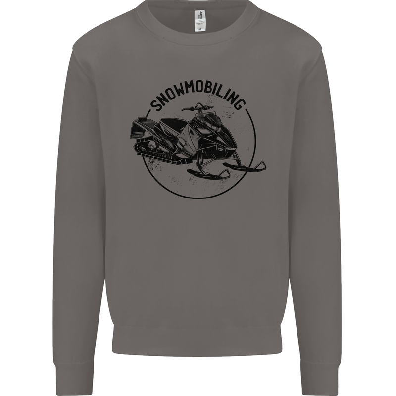 A Snowmobile Winter Sports Mens Sweatshirt Jumper Charcoal