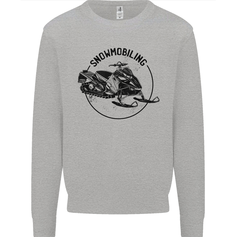 A Snowmobile Winter Sports Mens Sweatshirt Jumper Sports Grey