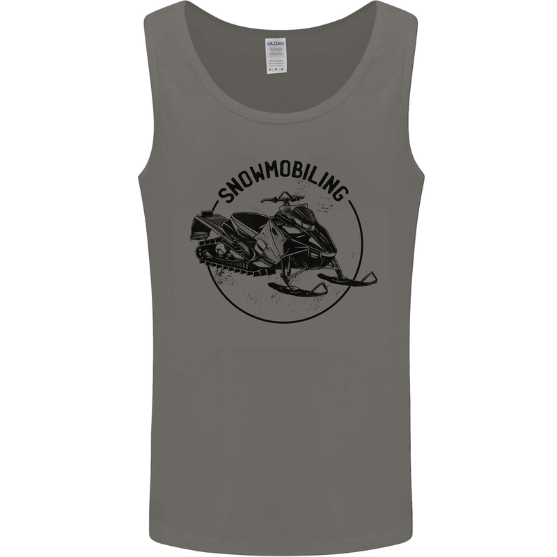 A Snowmobile Winter Sports Mens Vest Tank Top Charcoal