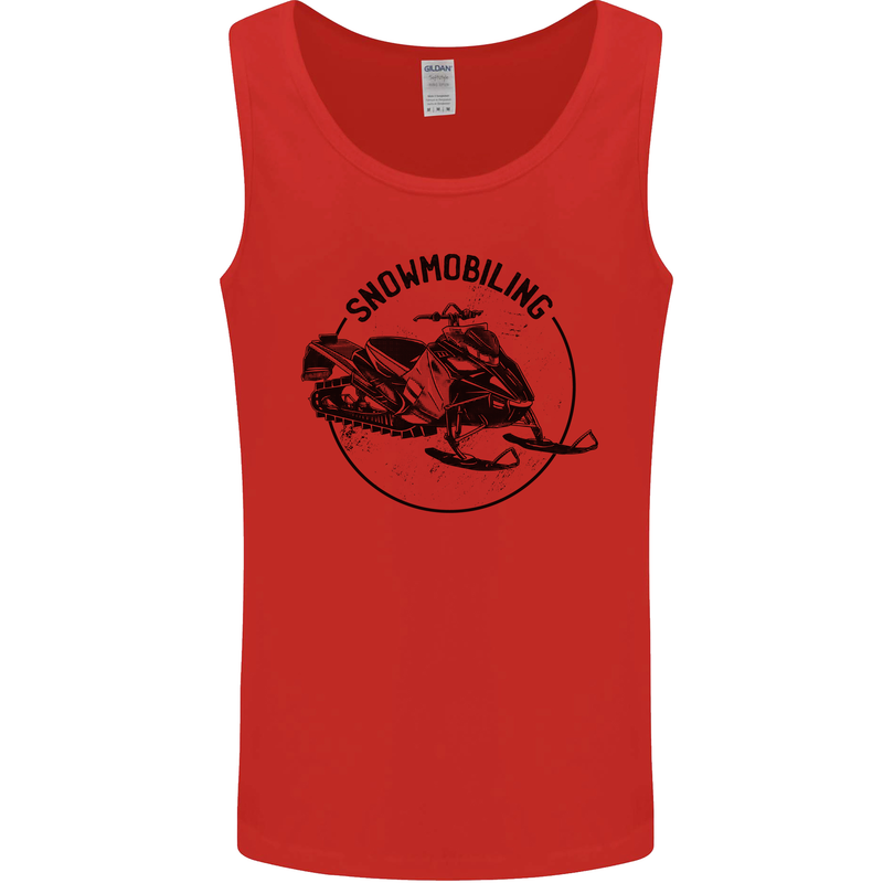 A Snowmobile Winter Sports Mens Vest Tank Top Red