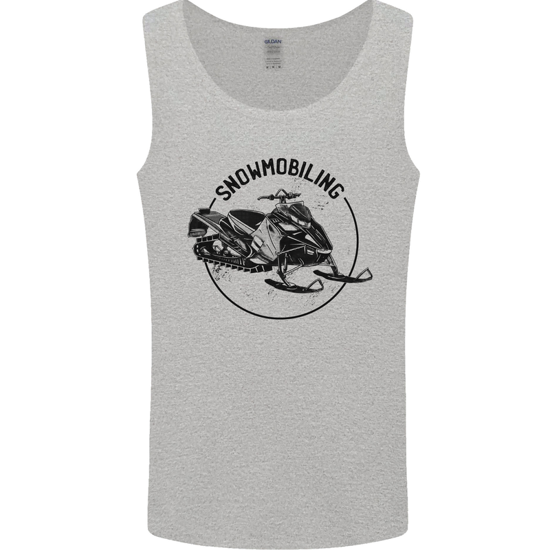 A Snowmobile Winter Sports Mens Vest Tank Top Sports Grey