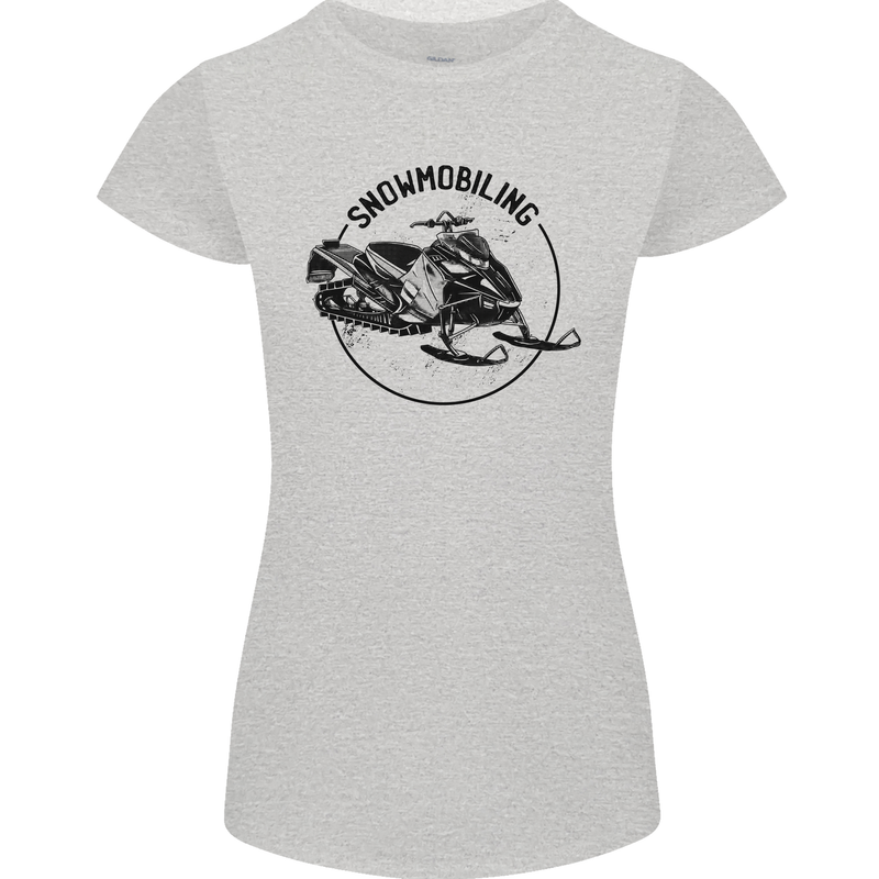 A Snowmobile Winter Sports Womens Petite Cut T-Shirt Sports Grey