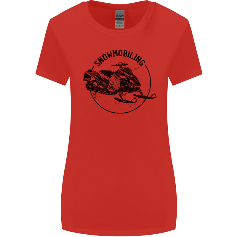 A Snowmobile Winter Sports Womens Wider Cut T-Shirt Red