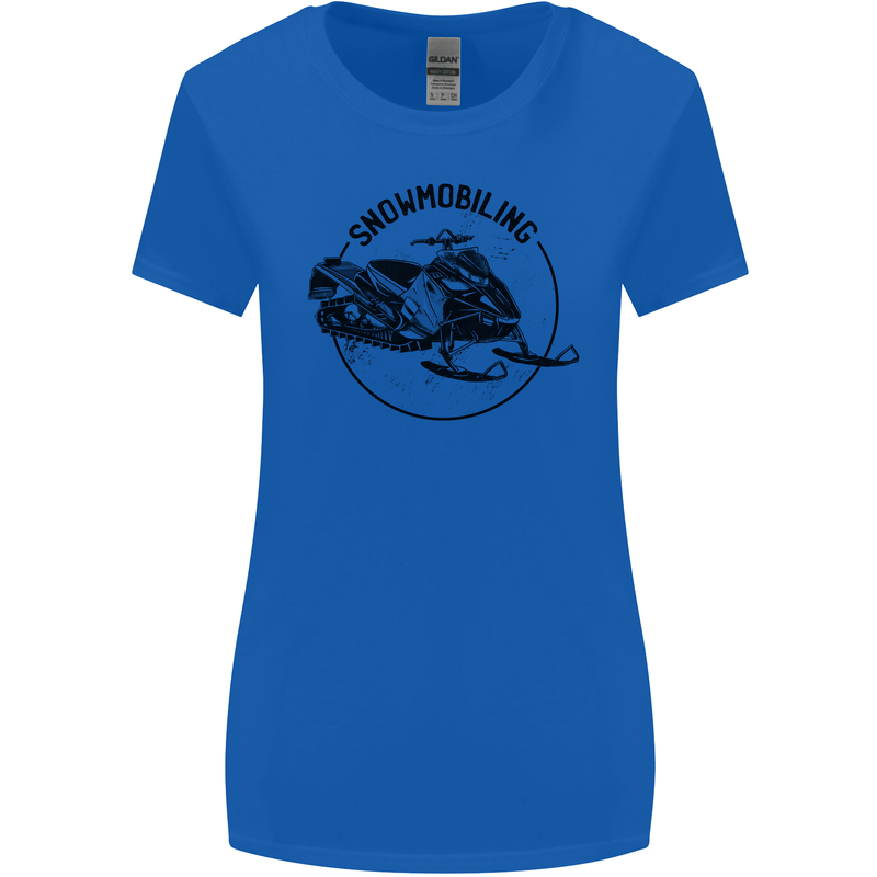 A Snowmobile Winter Sports Womens Wider Cut T-Shirt Royal Blue