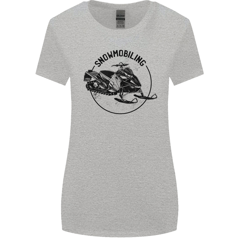 A Snowmobile Winter Sports Womens Wider Cut T-Shirt Sports Grey