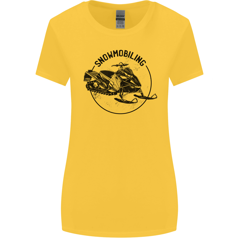 A Snowmobile Winter Sports Womens Wider Cut T-Shirt Yellow