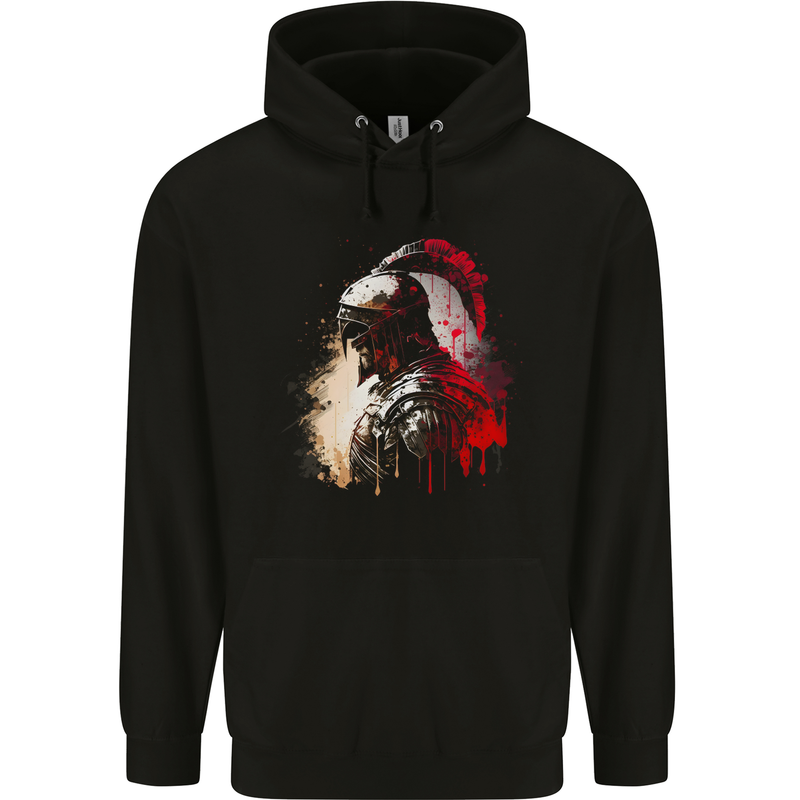 A Spartan Gladiator Bodybuilding MMA Childrens Kids Hoodie Black