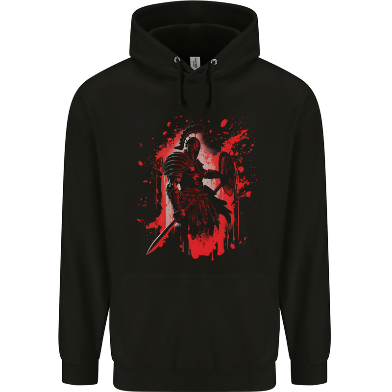 A Spartan Gladiator Bodybuilding MMA Fantasy Childrens Kids Hoodie Black