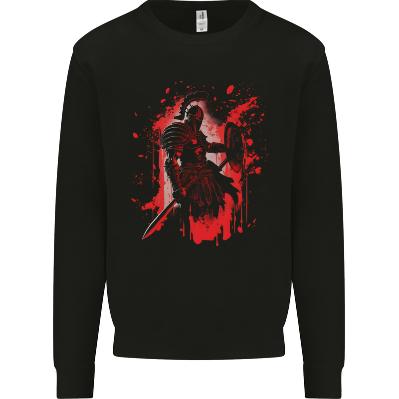 A Spartan Gladiator Bodybuilding MMA Fantasy Mens Sweatshirt Jumper Black