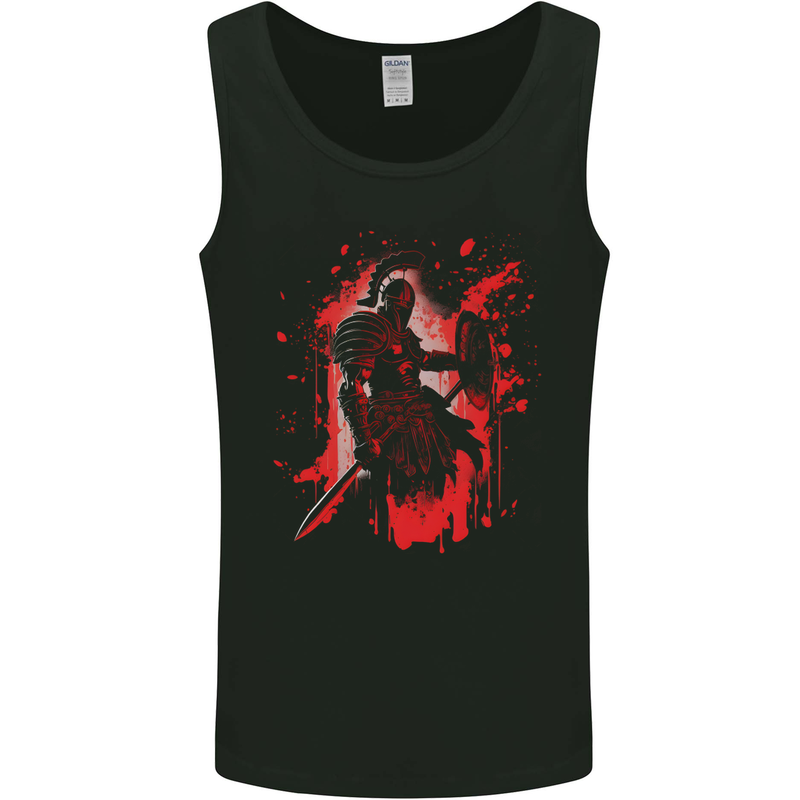 A Spartan Gladiator Bodybuilding MMA Fantasy Mens Vest Tank Top Black