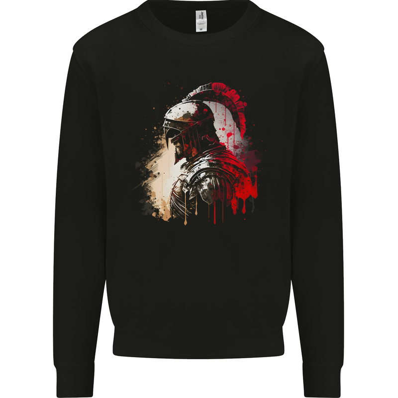 A Spartan Gladiator Bodybuilding MMA Mens Sweatshirt Jumper Black