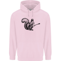 A Squirrel Playing the Guitar Childrens Kids Hoodie Light Pink