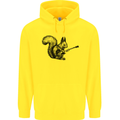 A Squirrel Playing the Guitar Childrens Kids Hoodie Yellow