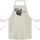 A Squirrel Playing the Guitar Cotton Apron 100% Organic Natural