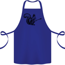 A Squirrel Playing the Guitar Cotton Apron 100% Organic Royal Blue