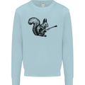 A Squirrel Playing the Guitar Kids Sweatshirt Jumper Light Blue